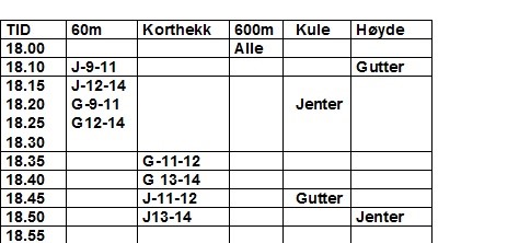 Treningsstevne 2. juni