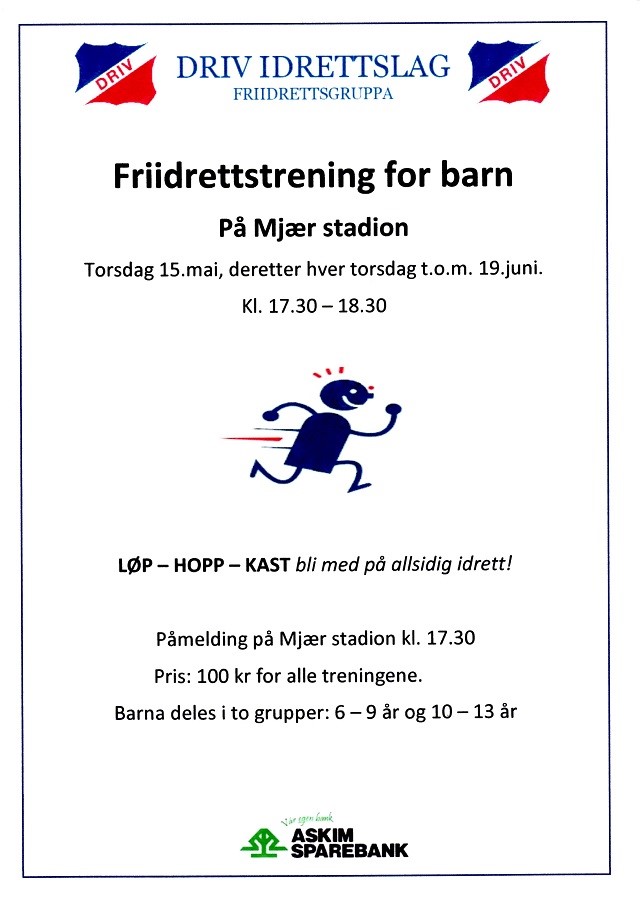 Fridrettstrening for barn