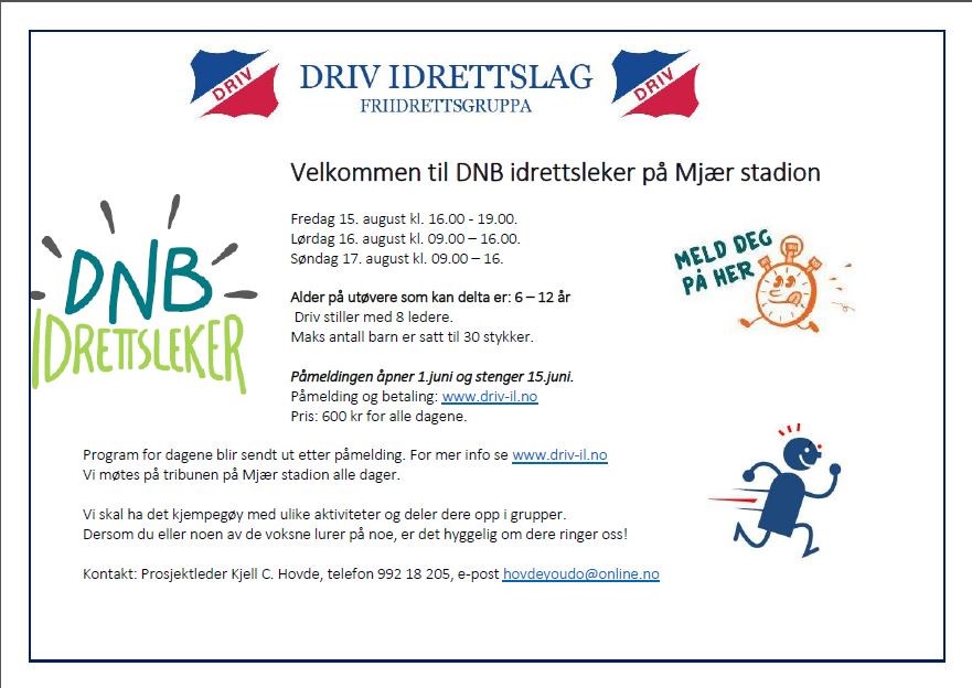 DnB Idrettsleker 15. - 17. august 2014