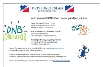 DnB Idrettsleker 15. - 17. august 2014