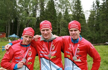 NMjr-sølv i stafett til Raumar, med Anders på laget