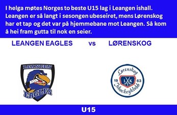 Til helgen møtes Norges 2 beste u-15 lag i Leangen