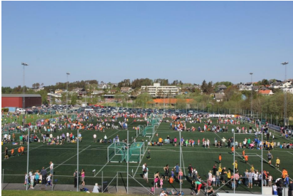 Grønt Gras kampoppsett for alle Hognestad lag