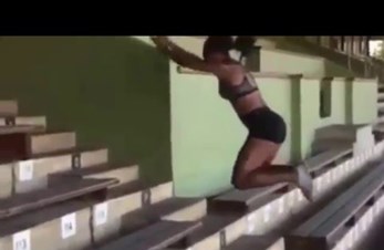 Incredible stair jumps by Ezinne Okparaebo
